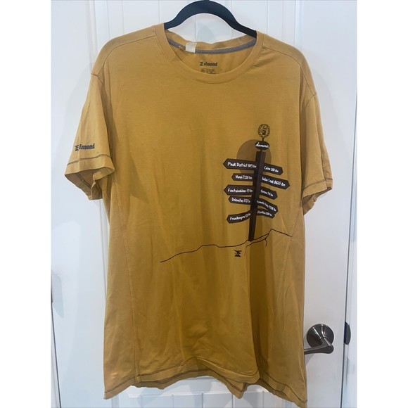 Simond Mens Large Gray Direction Short Sleeve Logo Outdoors Adult 2XL  Shirt - Picture 1 of 7